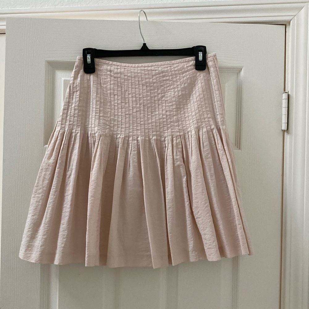 🩰Club Monaco Silk Blush Pleated Skirt 2 🩰
